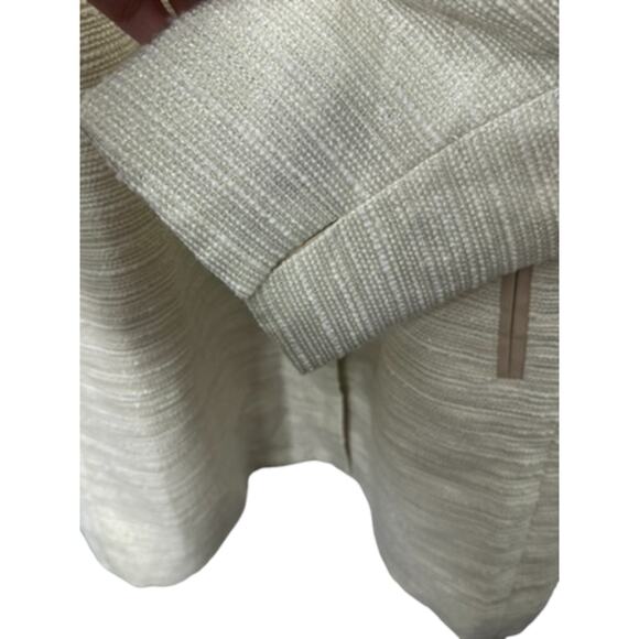 Dennis by Dennis Basso Beige & Gold Textured Topper Coat Women's XL NEW - Picture 8 of 14